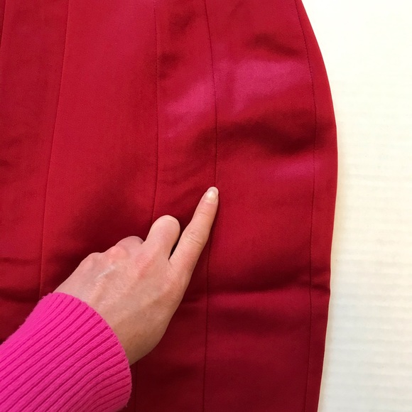 Lanvin red silk pencil skirt, make offer - Picture 5 of 8